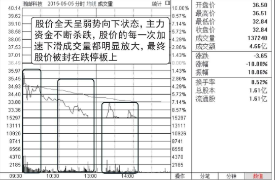 高位放量跌停-稳稳的看跌形态